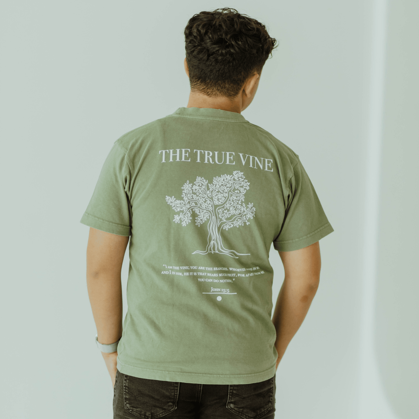THE TRUE VINE OLIVE UNISEX TEE