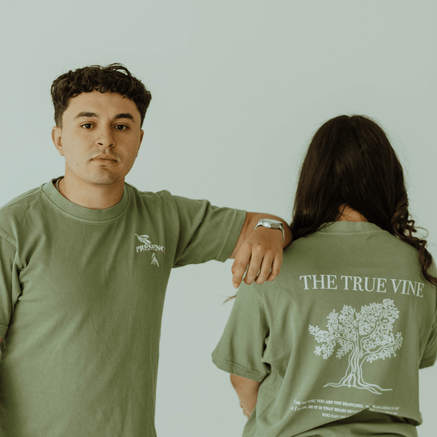 THE TRUE VINE OLIVE UNISEX TEE